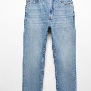 Mango Light Blue Women's Straight Jeans